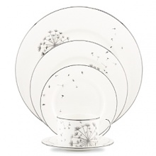 Recall the childhood pastime of wishing on a dandelion with kate spade new york's Dandy Lane collection. Accented with fluffy flowers and floating spores, this platter is sophisticated, unique and full of whimsy. Recall the childhood pastime of wishing on a dandelion with kate spade new york's Dandy Lane collection. Accented with fluffy flowers and floating spores, this platter is sophisticated, unique and full of whimsy.