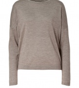With chic versatility, this luxe pullover rendered in a sleek cashmere blend highlights the look of the season with edgy details and an easy oversized silhouette - Round neck, long raglan sleeves with sloped shoulders, back cut out detail - Boxy fit - Style with leather leggings or skinny jeans, a fur-trimmed parka, and high heel booties