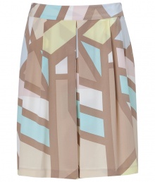 With a geometric print and soft pastel coloring, Steffen Schrauts pleated silk skirt is a contemporary-chic choice for spring - Flat waistband, pleated skirt, hidden back zip - Softly draped fit - Wear with a crisp white button-down and heels With a geometric print and soft pastel coloring, Steffen Schrauts pleated silk skirt is a contemporary-chic choice for spring - Flat waistband, pleated skirt, hidden back zip - Softly draped fit - Wear with a crisp white button-down and heels