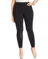 Team your favorite tops of the season with Style&co.'s plus size leggings, accented by faux leather insets.