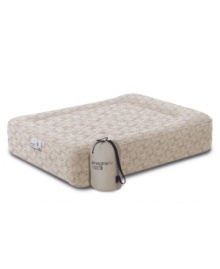 Got guests? This air mattress takes care of the rest! Set up sleep wherever you choose with the on-the-go simplicity of this comfort must-have, which comes in a durable carry bag. A powerful AC pump inflates and deflates fast, creating an ultra-luxurious bed with a plush built-in pillow. 2-year limited warranty. Got guests? This air mattress takes care of the rest! Set up sleep wherever you choose with the on-the-go simplicity of this comfort must-have, which comes in a durable carry bag. A powerful AC pump inflates and deflates fast, creating an ultra-luxurious bed with a plush built-in pillow. 2-year limited warranty.