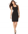 A classic LBD, this Alfani solid sheath can be styled with any accessories -- a versatile wardrobe staple!