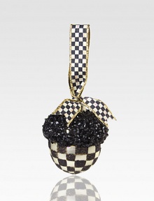 A simple acorn never looked so pretty, handmade in glittering checks with a beaded cap and a Courtly Check ribbon hanger.Glass5H X 4 diam.Imported Please note: Due to their handmade nature, ornaments may vary slightly. A simple acorn never looked so pretty, handmade in glittering checks with a beaded cap and a Courtly Check ribbon hanger.Glass5H X 4 diam.Imported Please note: Due to their handmade nature, ornaments may vary slightly.