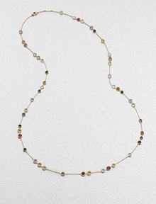 From the Mini Jaipur Collection. A colorful strand of semi-precious, faceted stations set in hand-engraved 18k gold. May include amethyst, light amethyst, green amethyst, iolite, garnet, green garnet, orange garnet, tourmalines, citrine, lemon citrine, peridot, pink quartz, smoky quartz and topazLength, about 36Lobster clasp closureMade in ItalyPlease note: Stones may vary. From the Mini Jaipur Collection. A colorful strand of semi-precious, faceted stations set in hand-engraved 18k gold. May include amethyst, light amethyst, green amethyst, iolite, garnet, green garnet, orange garnet, tourmalines, citrine, lemon citrine, peridot, pink quartz, smoky quartz and topazLength, about 36Lobster clasp closureMade in ItalyPlease note: Stones may vary.