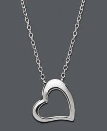 Love is all you need in life. This adorable Giani Bernini heart pendant features an open-cut, asymmetrical design in polished sterling silver. Approximate length: 18 inches. Approximate drop: 1/2 inch. Love is all you need in life. This adorable Giani Bernini heart pendant features an open-cut, asymmetrical design in polished sterling silver. Approximate length: 18 inches. Approximate drop: 1/2 inch.