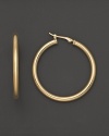 Simply chic, these 14K. yellow gold hoops are timeless classics.