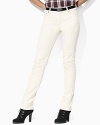 The favorite Tanya pant is designed in an ultra-soft corduroy and distinguished by a sleek silhouette with a chic, elongated straight leg.