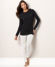 Warm up your weekend style. This hooded Softwear with Stretch top by Cuddl Duds adds a flexible layer of coziness to t-shirts and jeans. Warm up your weekend style. This hooded Softwear with Stretch top by Cuddl Duds adds a flexible layer of coziness to t-shirts and jeans.