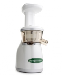 Your healthy choice! The vertical design and small footprint of this sleek juicer seamlessly brings a new way of living to the forefront of your kitchen. Operates at a virtually silent low speed to preserve enzymes and prolong the shelf-life of your favorite drinks. 10-year warranty. Model VRT330. Your healthy choice! The vertical design and small footprint of this sleek juicer seamlessly brings a new way of living to the forefront of your kitchen. Operates at a virtually silent low speed to preserve enzymes and prolong the shelf-life of your favorite drinks. 10-year warranty. Model VRT330.