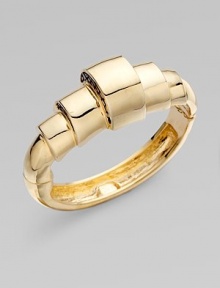 A unique piece with side snake skin inlays. 14K goldplated Magnetic closure Diameter, about 2¼ Made in USA A unique piece with side snake skin inlays. 14K goldplated Magnetic closure Diameter, about 2¼ Made in USA