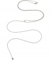 Simplistic ball-and-chain necklace in sterling silver - Features a sexy y shape drop - Designed by Argentinian leather and jewelry crafter Mara Carrizo Scalise - Looks great dressed up or down, with an deep v-neck tee and jeans, or in a sleek cocktail dress with a plunging neckline