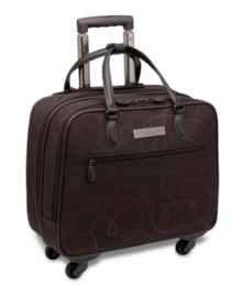 An understated design packs in true polish and sophistication with a coordinating amethyst lining that adds a lively contrast and guarantees style is always in the bag. An ingenious file divider system, leather-trimmed organizer and rear compartment featuring a padded laptop sleeve make for an incredibly smooth landing that gets you straight down to business. An understated design packs in true polish and sophistication with a coordinating amethyst lining that adds a lively contrast and guarantees style is always in the bag. An ingenious file divider system, leather-trimmed organizer and rear compartment featuring a padded laptop sleeve make for an incredibly smooth landing that gets you straight down to business.
