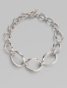From the Glamazon Collection. Chunky graduated links in hammered sterling silver.Sterling silver Length, about 17½ Toggle closure Imported From the Glamazon Collection. Chunky graduated links in hammered sterling silver.Sterling silver Length, about 17½ Toggle closure Imported