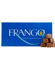 Get a mouthwatering mixture of taste and texture when you munch into Frango's stunning combination of crunchy toffee and succulent milk chocolate. Each one-pound box comes chock full with 45 pieces of amazing milk toffee crunch.