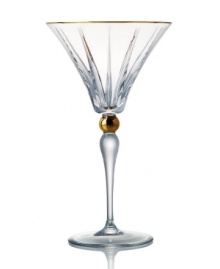 Handcrafted in premium Rogaska crystal, Elmsford martini glasses embody the luxe sophistication of Trump Home drinkware. Delicate cuts and touches of gold add elegant flair to formal entertaining. Handcrafted in premium Rogaska crystal, Elmsford martini glasses embody the luxe sophistication of Trump Home drinkware. Delicate cuts and touches of gold add elegant flair to formal entertaining.