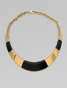 This high-contrast design boasts a sleek, structured style in a graduated shape. BrassAcrylic glassLength, about 17Lobster clasp closure Made in Italy This high-contrast design boasts a sleek, structured style in a graduated shape. BrassAcrylic glassLength, about 17Lobster clasp closure Made in Italy