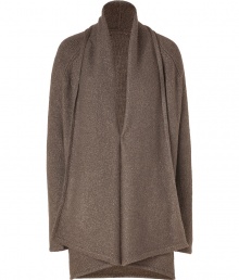 Layer up in luxe style with this chic and versatile open cardigan from Vince, the perfect weight of silk and cashmere blended wool for wearing both indoors and out - Open silhouette, draped front, oversized shawl collar, long sleeves - Slim fit - Wear with leather leggings or skinny jeans, a draped blouse, and high heel booties Layer up in luxe style with this chic and versatile open cardigan from Vince, the perfect weight of silk and cashmere blended wool for wearing both indoors and out - Open silhouette, draped front, oversized shawl collar, long sleeves - Slim fit - Wear with leather leggings or skinny jeans, a draped blouse, and high heel booties