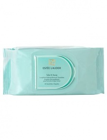 Fast, effective and incredibly convenient. Portable, pre-moistened Take It Away LongWear Makeup Remover towelettes quickly remove makeup and freshen skin without water. Advanced cleansing emulsion hydrates, softens skin. 45 sheets. Fast, effective and incredibly convenient. Portable, pre-moistened Take It Away LongWear Makeup Remover towelettes quickly remove makeup and freshen skin without water. Advanced cleansing emulsion hydrates, softens skin. 45 sheets.