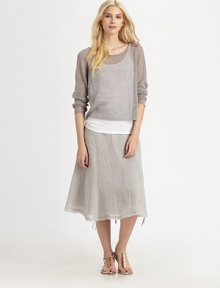 A classic A-line design made from lightweight linen for a classically stylish look.Side zipperPull cordsA-line designAbout 29 longLinenMachine washImported of Italian fabric Model shown is 5'10 (177cm) wearing US size Small. A classic A-line design made from lightweight linen for a classically stylish look.Side zipperPull cordsA-line designAbout 29 longLinenMachine washImported of Italian fabric Model shown is 5'10 (177cm) wearing US size Small.