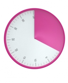 Get a piece of the pie-time flies with the modern design of this quirky timer, which covers up the minutes as they pass for easy reading at a distance. The classic alarm bell, easy-to-read dial and funky color bring out the personality of your favorite chef. 1-year warranty. Get a piece of the pie-time flies with the modern design of this quirky timer, which covers up the minutes as they pass for easy reading at a distance. The classic alarm bell, easy-to-read dial and funky color bring out the personality of your favorite chef. 1-year warranty.