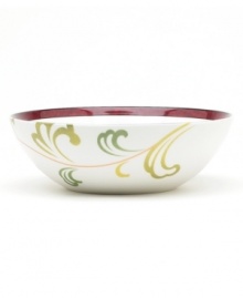 A festive splash of color for your tabletop, this lively pattern from Noritake features a stencil inspired design with a nod to the retro-chic aesthetic. (Clearance) A festive splash of color for your tabletop, this lively pattern from Noritake features a stencil inspired design with a nod to the retro-chic aesthetic. (Clearance)