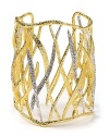 Meet your match in this mixed-metal cuff from Alexis Bittar. With striking crystal accents, it's designed to catch the light.