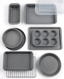Everything you need to set up shop. The basics of bakeware bring professional excellence into your kitchen with a durable nonstick finish and a dishwasher-safe construction that makes baking a breeze. Limited lifetime warranty. Everything you need to set up shop. The basics of bakeware bring professional excellence into your kitchen with a durable nonstick finish and a dishwasher-safe construction that makes baking a breeze. Limited lifetime warranty.