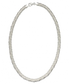 A wondrous weave effect defines this Byzantine necklace from Giani Bernini. Set in sterling silver for an elegant touch. Approximate length: 18 inches. A wondrous weave effect defines this Byzantine necklace from Giani Bernini. Set in sterling silver for an elegant touch. Approximate length: 18 inches.