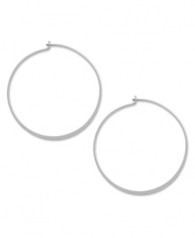 Always elegant. Studio Silver's endless hoop earrings, set in sterling silver, evoke a classic cool perfect for any occasion. Approximate diameter: 1-1/2 inches.