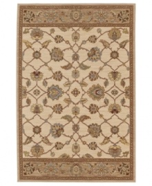 Intricate latticework is marked with antique-inspired florals and medallions in the Shropshire area rug from Karastan, offering a sophisticated, yet casual design for your floors. Crafted in the USA of pure New Zealand wool.