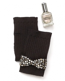 Juicy Couture's boxed set features glamorous rhinestone embellished hand warmers and bold metallic nail polish. The perfect gift for someone special.