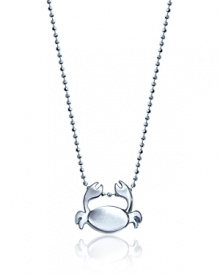 What's your sign? This beautifully rendered Crab pendant necklace will help your stars align in polished sterling silver. What's your sign? This beautifully rendered Crab pendant necklace will help your stars align in polished sterling silver.