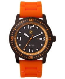 Liven up your casual look with this colorful sport watch from Izod.