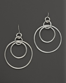 Bold, swingy sterling silver earrings.