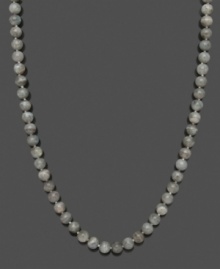 Polish your look with versatile color. Necklace features graduated, grey labradorite beads (8-9 mm) and a 14k gold clasp. Approximate length: 18 inches. Polish your look with versatile color. Necklace features graduated, grey labradorite beads (8-9 mm) and a 14k gold clasp. Approximate length: 18 inches.
