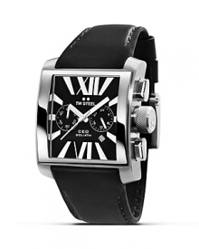With a classic sunray dial and luxe leather strap, TW Steel's CEO Goliath watch exudes timeless style. With a classic sunray dial and luxe leather strap, TW Steel's CEO Goliath watch exudes timeless style.