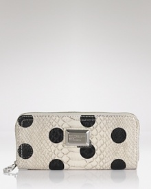 MARC BY MARC JACOBS' snake-embossed wallet makes a dotty statement. Get inspired by the spot-splashed runways and get this graphic grab as a practical take on the trend. MARC BY MARC JACOBS' snake-embossed wallet makes a dotty statement. Get inspired by the spot-splashed runways and get this graphic grab as a practical take on the trend.
