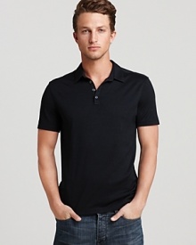 You'll love the exquisitely soft silk and cotton blend of this plush knit pullover from John Varvatos, designed for a truly luxurious look and feel. You'll love the exquisitely soft silk and cotton blend of this plush knit pullover from John Varvatos, designed for a truly luxurious look and feel.