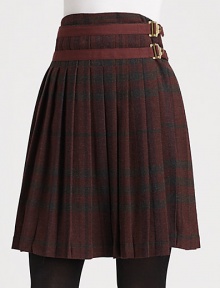 From its check print to its classic kilt silhouette, this wool-blend skirt has the distinguishable look of Burberry Brit.Pleated designAllover printFully linedAbout 19 long74% wool/20% polyamide/5% cotton/1% elastaneDry cleanImported Model shown is 5'10 (177cm) wearing US size 4. From its check print to its classic kilt silhouette, this wool-blend skirt has the distinguishable look of Burberry Brit.Pleated designAllover printFully linedAbout 19 long74% wool/20% polyamide/5% cotton/1% elastaneDry cleanImported Model shown is 5'10 (177cm) wearing US size 4.