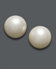 Add shimmering sophistication to your ensemble. Charter Club's chic stud earrings feature simulated plastic pearls (6 mm) in a mixed metal post setting.