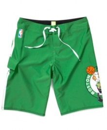 Boston Celtics fans, show your support in style with these cool Quiksilver NBA board shorts. Boston Celtics fans, show your support in style with these cool Quiksilver NBA board shorts.