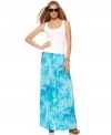 In a marbleized print, this MICHAEL Michael Kors pleated maxi skirt is perfect for relaxed spring style!