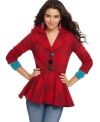 Great Scot: LA Kitty's highlands-plaid peplum jacket adds a flirty, feminine touch to any outfit!