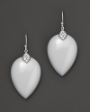 White agate leaves sparkle with dew drops of white sapphire. By Elizabeth Showers.