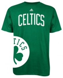 GO TEAM! Show off your fave basketball's team and colors in this Boston Celtics tee by adidas. GO TEAM! Show off your fave basketball's team and colors in this Boston Celtics tee by adidas.