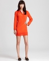 In a delicious citrus hue and with details like shoulder pleats and structured lattice trim, this color-pop Rebecca Minkoff dress easily transitions from day to night--slip off the flats, slip on the heels.