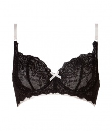 Stylish bra in fine, black synthetic - Particularly comfortable thanks to the stretch content - Cloud Swing model by designer and supermodel Elle MacPherson - Luxurious bra in trendy lace boudoir look with a floral pattern - Unlined 3/4 cups and slim, adjustable length outer straps - Hook closure - Stylish balconette style, best for wider necklines - Perfect, snug fit - Magically makes a dream d?collet? - Stylish, sexy, seductive Stylish bra in fine, black synthetic - Particularly comfortable thanks to the stretch content - Cloud Swing model by designer and supermodel Elle MacPherson - Luxurious bra in trendy lace boudoir look with a floral pattern - Unlined 3/4 cups and slim, adjustable length outer straps - Hook closure - Stylish balconette style, best for wider necklines - Perfect, snug fit - Magically makes a dream d?collet? - Stylish, sexy, seductive