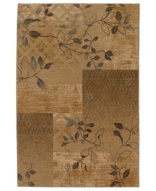 Gorgeous branch and leaf motifs dance over modern geometry in the Bancroft area rug, creating a timeless and transitional design in vintage-inspired hues. Crafted of pure New Zealand wool for durable composition and ultimate softness.