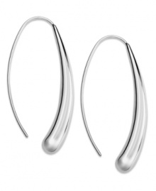 Go to great lengths. These long teardrop earrings are crafted from sterling silver for an elegant touch. Approximate length: 1-3/4 inches.