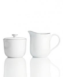 Simply elegant for everyday meals but with a banded edge that shines on formal tables, the Platinum Fine Line sugar and creamer set is a flawless choice for every occasion. Simply elegant for everyday meals but with a banded edge that shines on formal tables, the Platinum Fine Line sugar and creamer set is a flawless choice for every occasion.